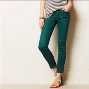 AG Stevie Ankle Slim Straight Ankle Green Jeans 27